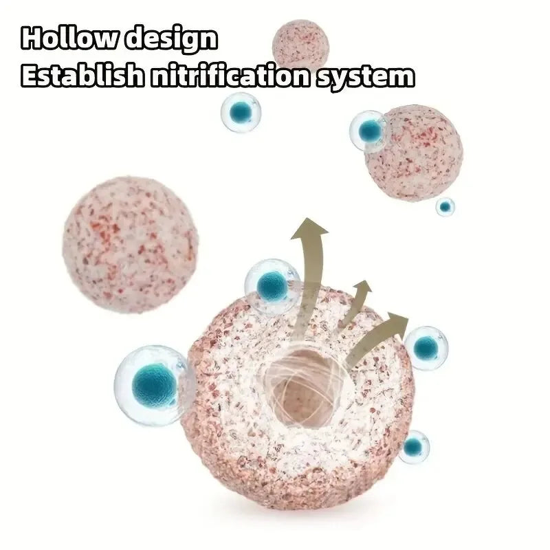 200g Aquarium Quartz Ball Fish Tank Filter Media Hollow Particles Biological Ball Bio Filter for Aquarium Accessories