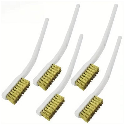 1/3/5pcs Mini copper plating Brass Wire Brush Set for Paint & Rust Removal Industrial Metal Polishing Burr Cleaning Tool