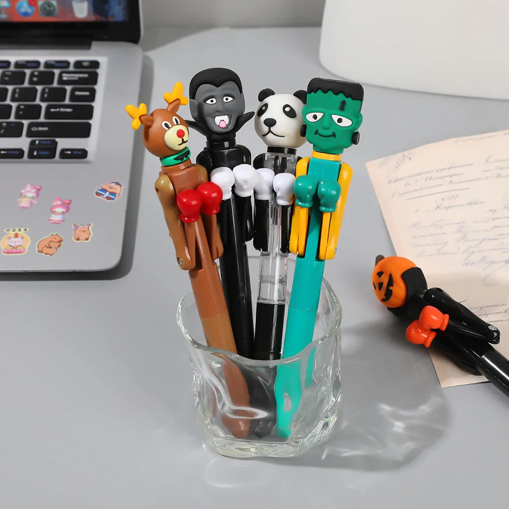 Writing Interactive Boxing Pen 1.0mm Boring Fun Mechanism Fist Pen Signature Press Ballpoint Pen Boxing Fighting Pen Party Game