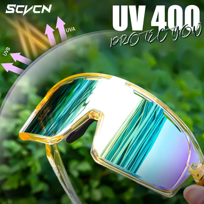 SCVCN Cycling Glasses MTB Road Bike Sunglasses UV400 Bicycle Glasses Protection Light Unisex Bike Sports Equipment