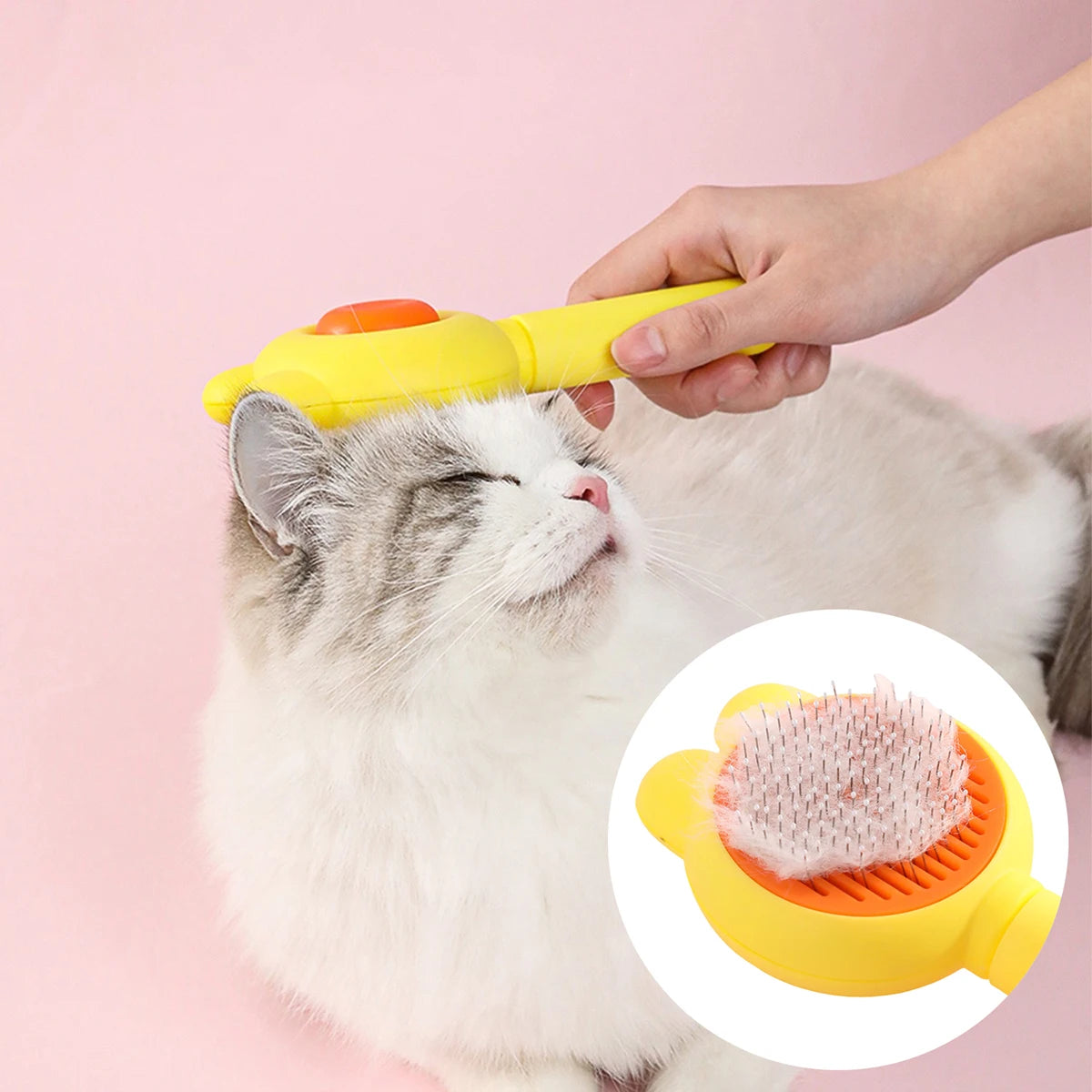 Pet  Hair Removal Cleaning Brushing Comb  One Click Cat Comb Massage Pet Beauty Cat Dog Floating Hair Massage Pet Comb