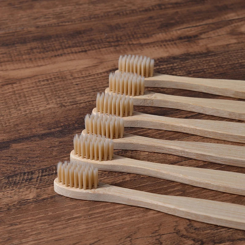 Kids 10pcs Soft Toothbrush Bristles Bamboo Toothbrush Eco Friendly Childrens Toothbrushes Biodegradable Oral Care Tooth Brush