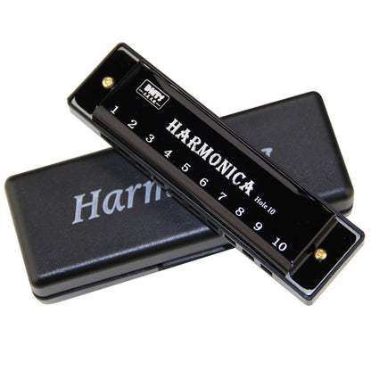 Harmonica Key of C 10 Hole Diatonic Harmonica C with Case for Beginner Students Kids Gift with Case