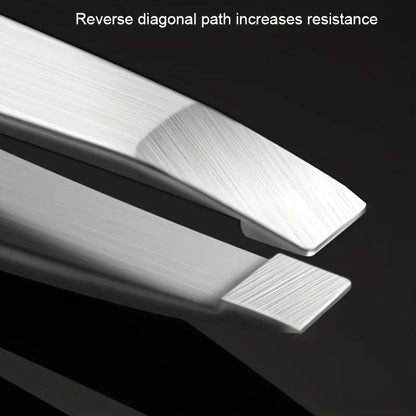 4Pcs Professional Stainless Steel Precision Tweezers - Expertly Crafted for Flawless Eyebrow Shaping, Facial Hair Removalv women
