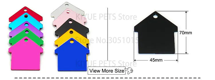 Personalized Random Mix 20pcs Aluminum Pet Dog Tag Nameplate Pedant For Cat Collar Ring Anti-Lost Accessories