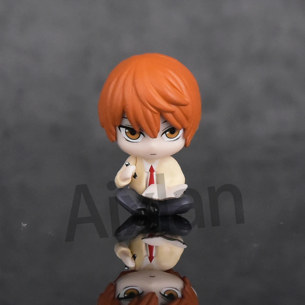 Aixlan 5pcs Set DEATH NOTE Figure Cute Edition Yagami Light 4cm Ryuk/L·Lawliet PVC Action Figure Amine Collectible Figurine