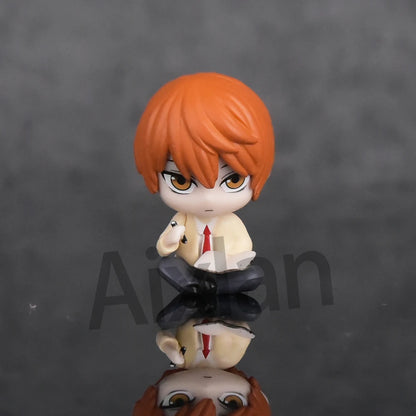 Aixlan 5pcs Set DEATH NOTE Figure Cute Edition Yagami Light 4cm Ryuk/L·Lawliet PVC Action Figure Amine Collectible Figurine