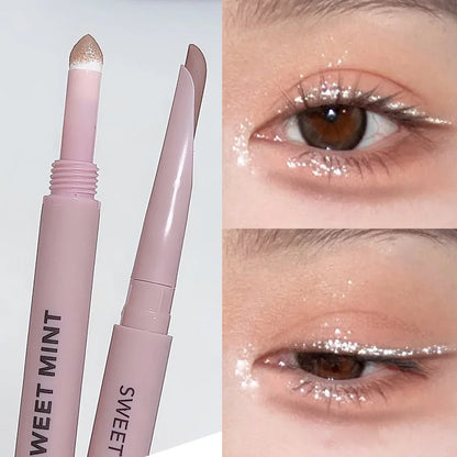 2 In 1 Glitter Matte Aegyosal Pen Brightening Highlight & Shadow Stick Dual End Eye Makeup Lying Silkworm Eyeliner Gel Pencil