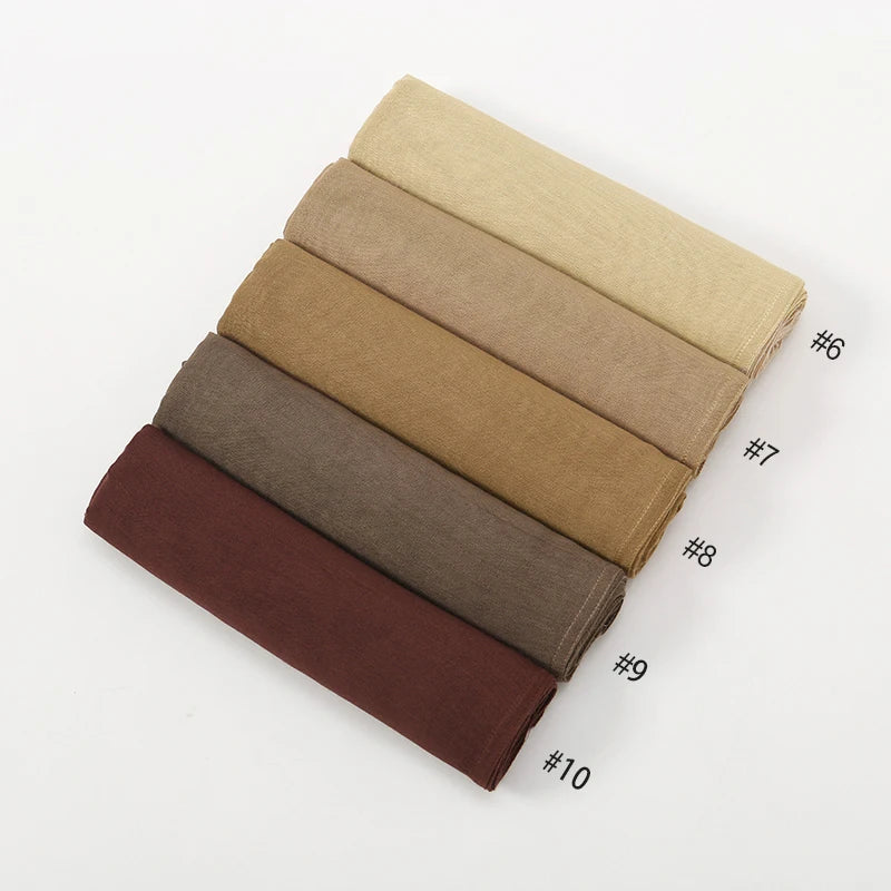 Fashion Modal Hijab Rayon Cotton Shawls Muslim Hijabs For Women Plain Scarf Big Size Headscarf Islamic Turban Headband 190*85cm