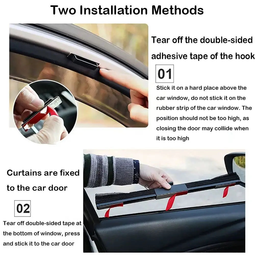 1PCS Car Side Folding Sunshade Retractable Car Front/Rear Window Sunshades Mesh UV Protect Curtain Foldable Auto Truck SunShield