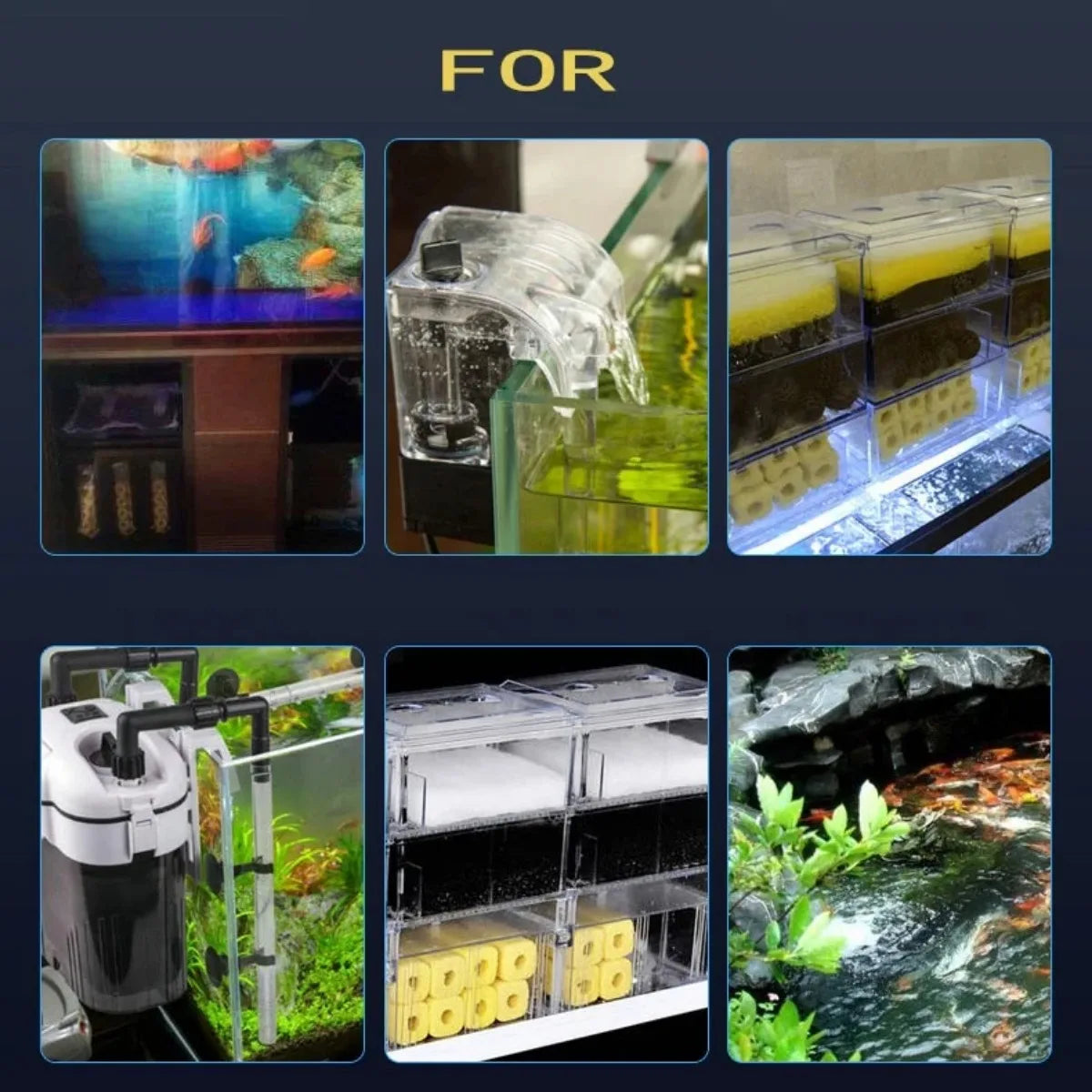 15 Layers Aquarium Filter Media Sponge 15D Fish Tank No Glue Foam Biochemical Cotton Aquarium Accessories Filter Meterial
