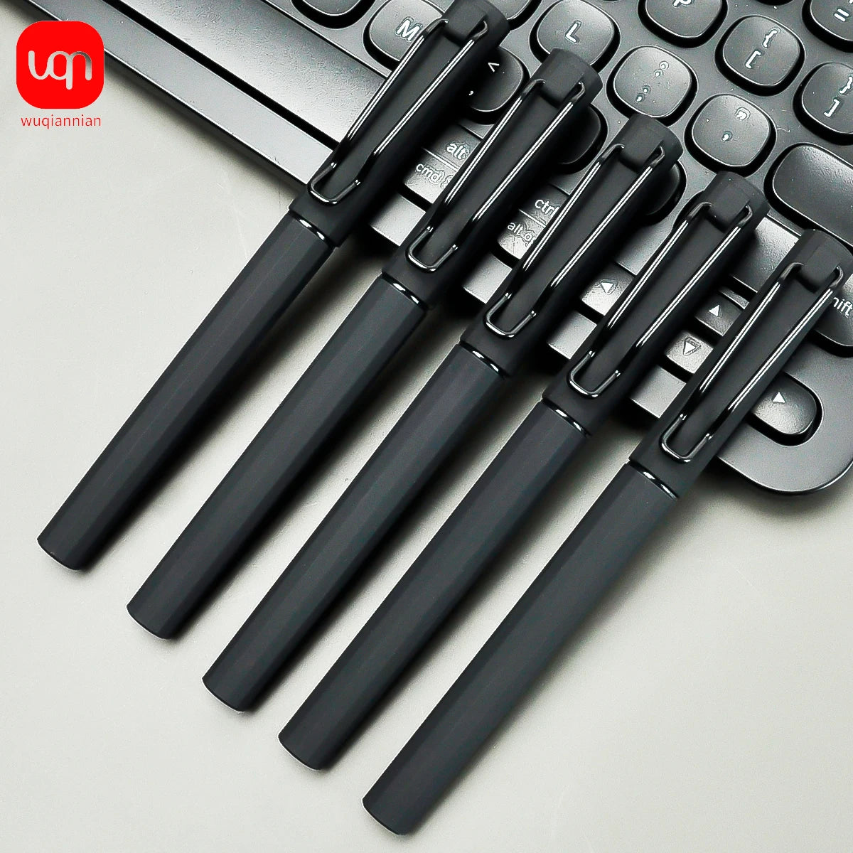 WQN-2/5/10PCS Simple Black Gel Pens, Smooth Writing, Comfortable to Hold, Signature Pens for School and Office Supplies