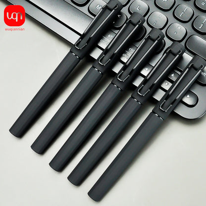 WQN-2/5/10PCS Simple Black Gel Pens, Smooth Writing, Comfortable to Hold, Signature Pens for School and Office Supplies