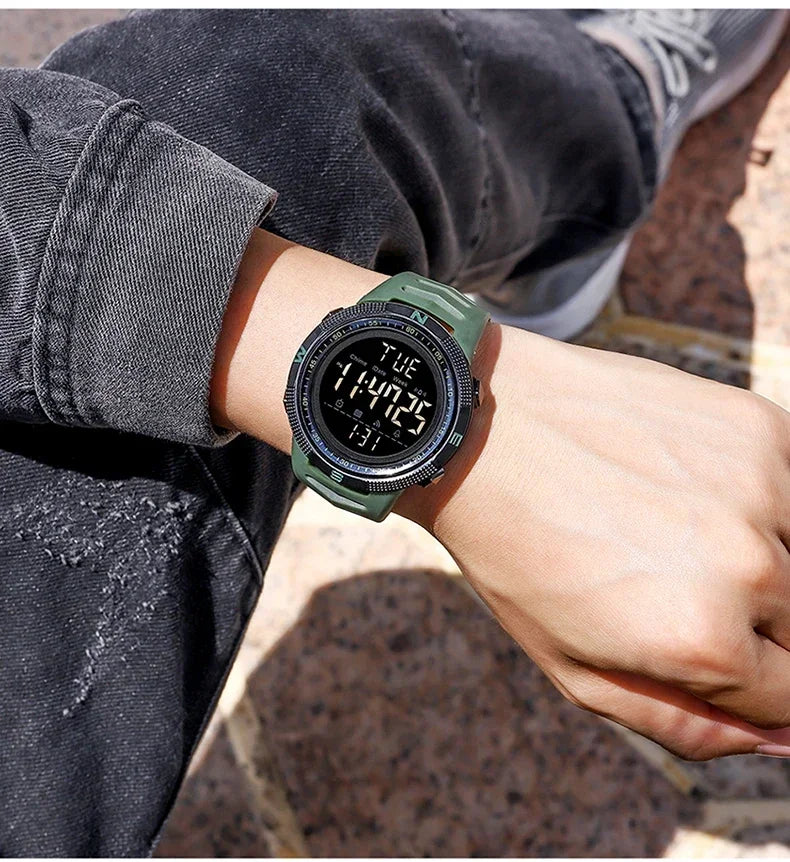 SANDA 6014 Countdown Waterproof Digital Mens Wristwatches Military Sport Watch for Men Clock Shockproof Relojes Para Hombre