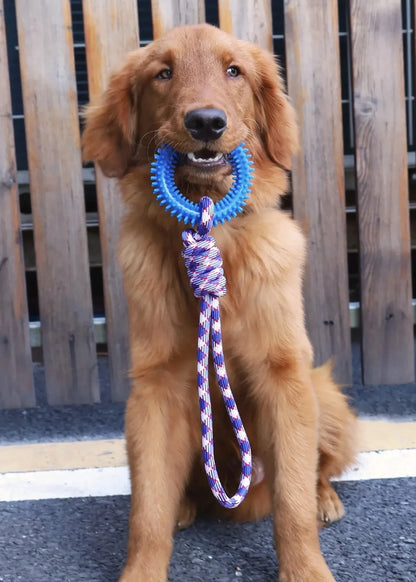 Dog Toys Chew Resistant Nylon Rope Toys Pet Colorful Woven Knot Rubber Toys Dog Self Fun Outdoor Swimming Toys Pet Supplies