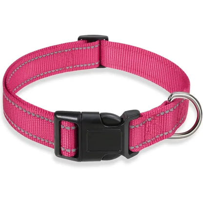 Dog Collar Adjustable Soft Neoprene Padded Nylon Pet Collars with Buckle for Medium Dogs Puppy Walking Necklace Harness Necklace