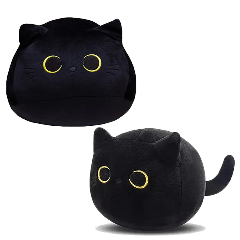 15cm/25cmFluffy Black Cat Plush Toys Stuffed Animal Cats Soft Pillow Nap Cushion Home Decoration Creative Birthday Gift for Kids