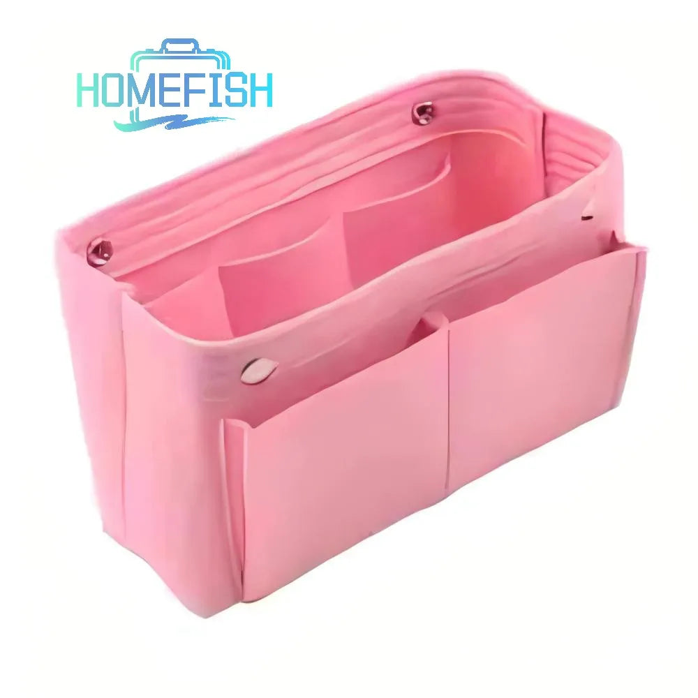 HOMEFISH Multifunction Insert Makeup Bag Women Travel Inner Purse Cosmetic Bags For Ladies Portable Storage Organizer Tote 2024