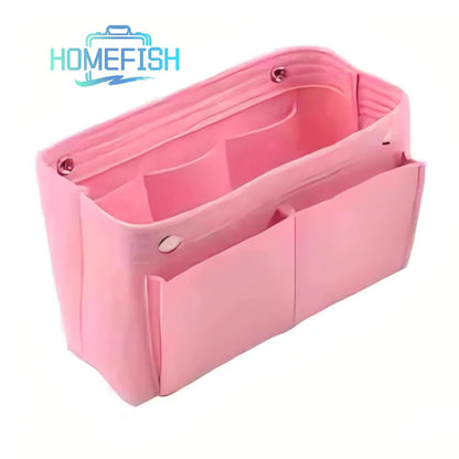HOMEFISH Multifunction Insert Makeup Bag Women Travel Inner Purse Cosmetic Bags For Ladies Portable Storage Organizer Tote 2024
