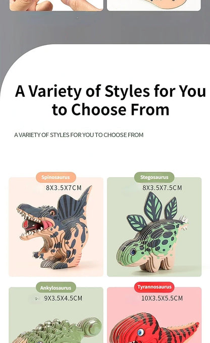 3D Jigsaw Puzzles for Kids Jurassic World Dinosaur Educational Toys Paper Animal Puzzle Cartoon Model Toys Children's Day Gift