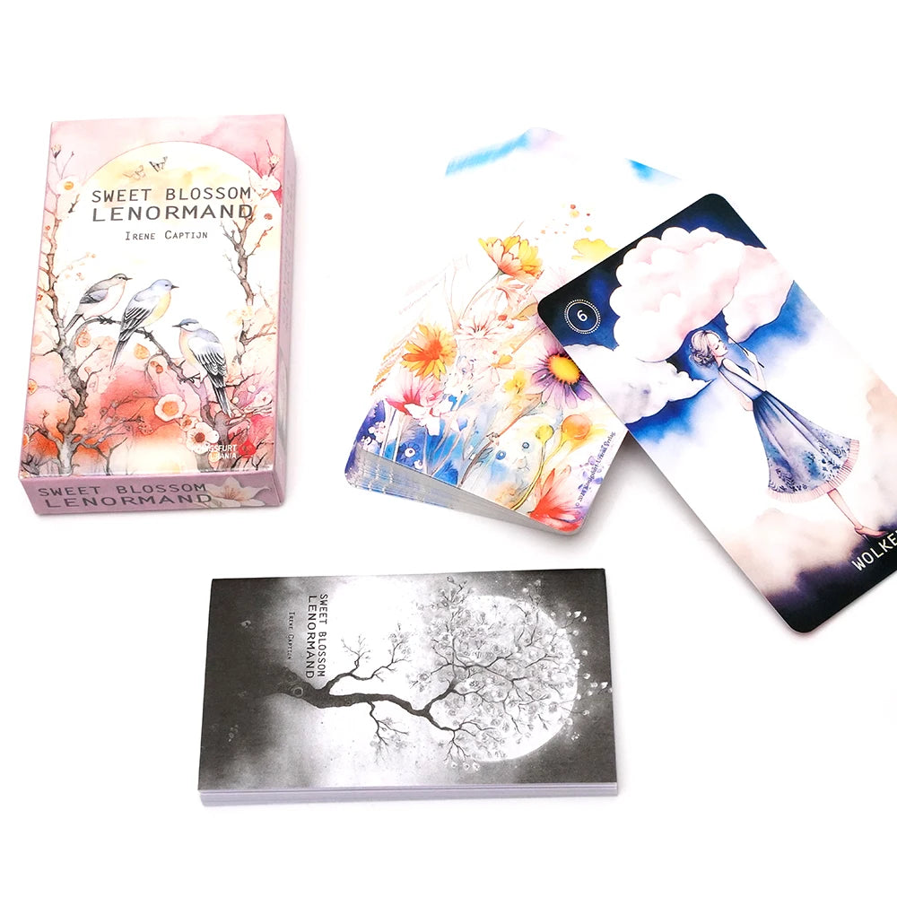 Sweet Blossom Lenormand Lenormandkarten auf Deutsch 36 Karten plus 2 zusätzliche Karten Im Booklet werden ausführlich die Geschi