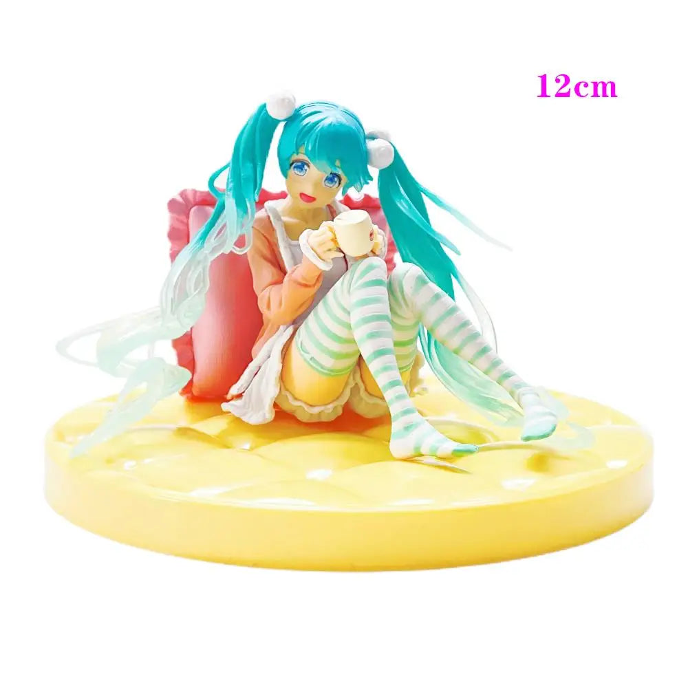 Anime Figure Cherry Blossoms Dress Action Figures Kawaii Swimsuit Vocaloid PVC Collectible Model Toys Girl Gift
