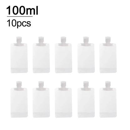 New 5pcs 30ml/50ml/100ml Refillable Travel Boats Empty Cosmetic Container Travel Bottles Liquid Cosmetic Storage Pouches FZP02