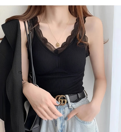 Thermo Thick Slimming Undershirt Thermal Underwear Inner Vest For Women Warm Winter Sexy Lace Sleeveless Tank Tops Padded Bra