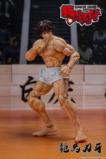 1/12 Scale Anime Baki Hanma Oni Action Figure Real Man Assembly Model Figurine Office Desktop Decoration Ornaments Boy'S Gifts