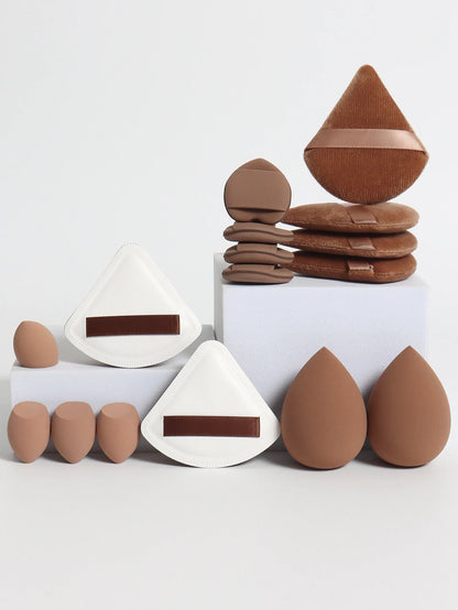 Cat Powder Cotton Candy 16-Piece Set 2 Makeup Eggs & 4 Mini Makeup Eggs & 2 Cotton Candy Powder Puff & 4 Powder Puff & 4 Mini C