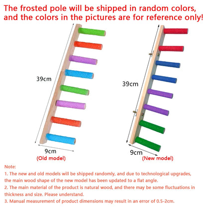 4/6/8 Step Bird Climbing Ladder Parrot Toy Ladder Bird Interaction Fun Climbing Toys Wooden Exercise Rack