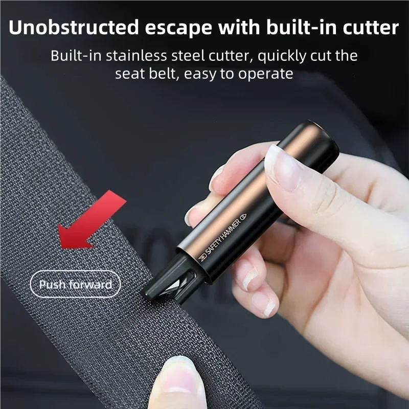 2025 New Window Breaker Seatbelt Cutter Car Gadgets Vehicle Escape Tool Safe Hammer Glass Breaker Life-Saving Emergency Artifact