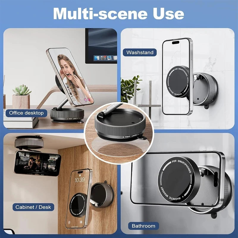 2026 Upgraded 360° Vacuum Magnetic Car Phone Holder for Magsafe 96LBS Strongest Suction 2800gf Car Mount Universal Dashboard Win