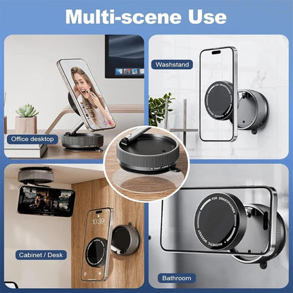 2026 Upgraded 360° Vacuum Magnetic Car Phone Holder for Magsafe 96LBS Strongest Suction 2800gf Car Mount Universal Dashboard Win