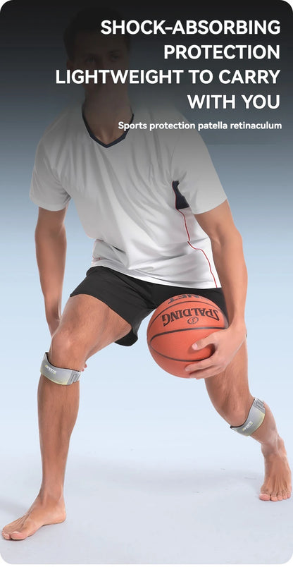 GOBYGO 1Pcs Sports Patella Strap Compression Knee Pads Adjustable Knee Sleeve  Outdoor Running Shock Absorption Jump Rope Unisex