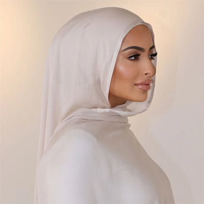 Fashion Modal Hijab Rayon Cotton Shawls Muslim Hijabs For Women Plain Scarf Big Size Headscarf Islamic Turban Headband 190*85cm