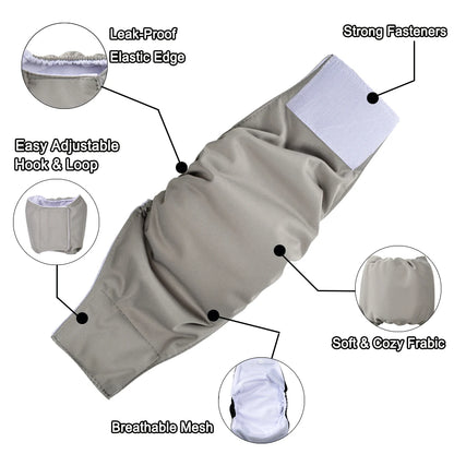 3pcs Reusable Belly Band for Male Dogs Washable Pet Dog Diapers Physiological Pants Short Breathable Puppy Nappies Warp Supplies