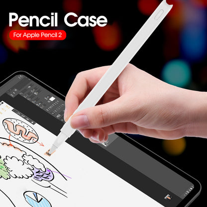 Good quality Cartoon silicone pen case for ApplePencil 2 generation Anti-slip and anti-drop tablet stylus case Solid color Cover