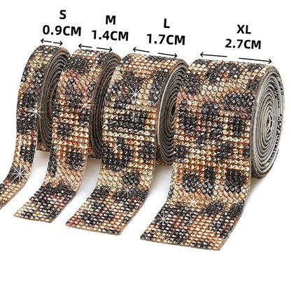 1 Yard Self Adhesive Crystal Rhinestone Sticker Diamond Ribbon DIY Sticker Rhinestones Arts Crafts Tape Car Phone Decoration
