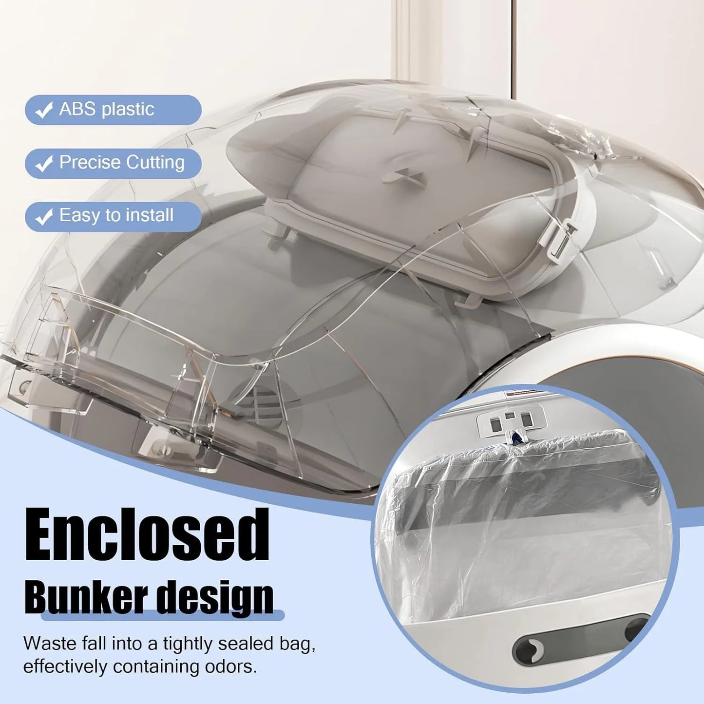 Automatic Cat Litter Box Accessories Bin Door Collecting Feces for TONEPIE TI PRO Cat Toilet