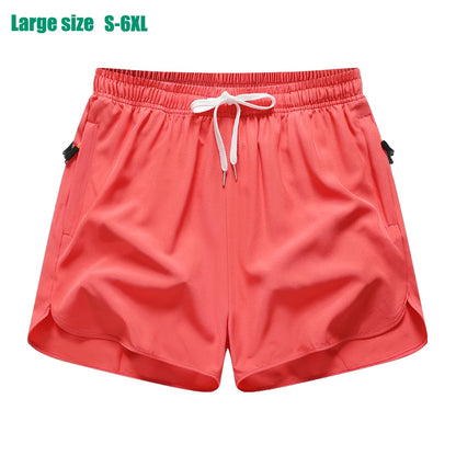 New Men's Sports Casual 3/4 Shorts With Ice Silk Lightweight Sweat-absorbing Outdoor Quick Drying Running Fitness Loose Pants