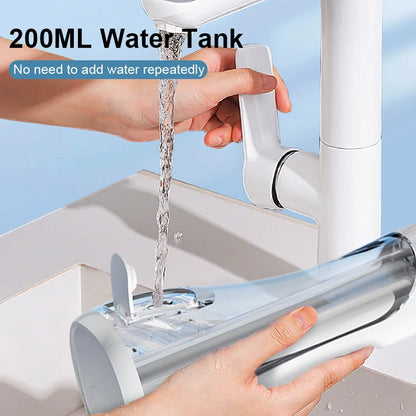 Portable Oral Irrigator 200ML Water Flosser Teeth Whitening 3 Modes Rechargeable Waterproof IP65 Dental Care Jet Floss