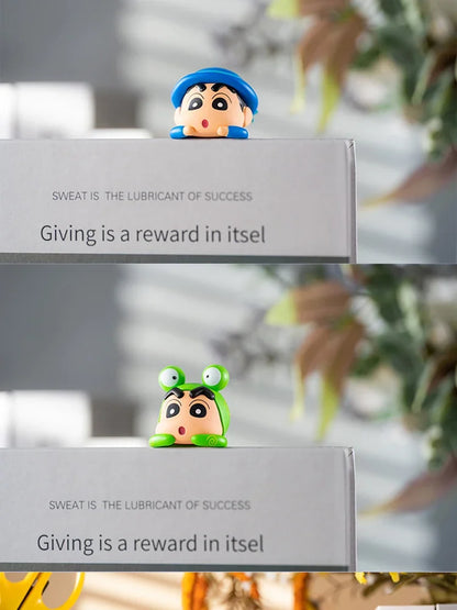Official genuine Crayon Shin chan trendy toy mobile phone screen party doll car decoration figurine gift anime periphera