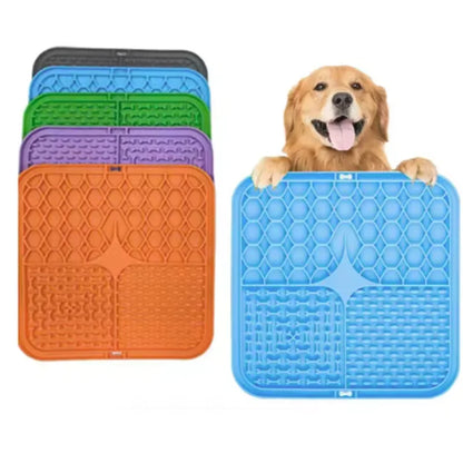 Pet Lick Silicone Mat for Dogs Pet Slow Food Plate Dog Bathing Distraction Silicone Dog Sucker Food Training Dog Feeder Supplies