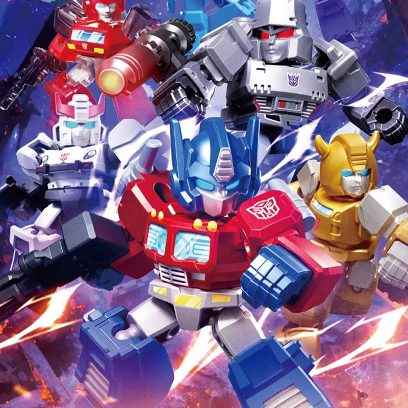 Blokees Transformation Optimus Shockwave Prime Megatron Starscream Bumblebee Anime Figure Robot Assembly Toys Blind Box Gifts