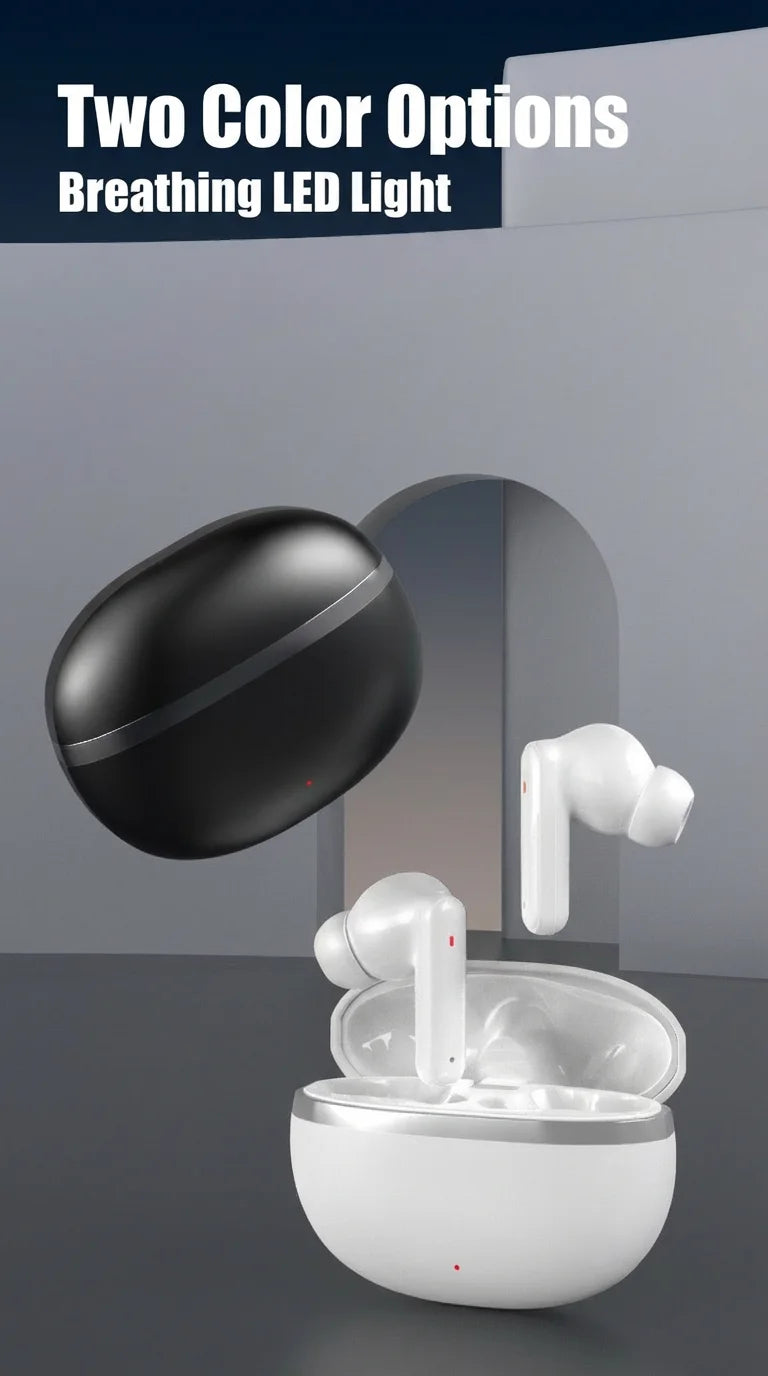 KaiAqua Original Noise-Cancelling TWS Earbuds Bluetooth Lightweight Enhanced Sound Comfort Fit IPX5 Waterproof Sports Daily Use