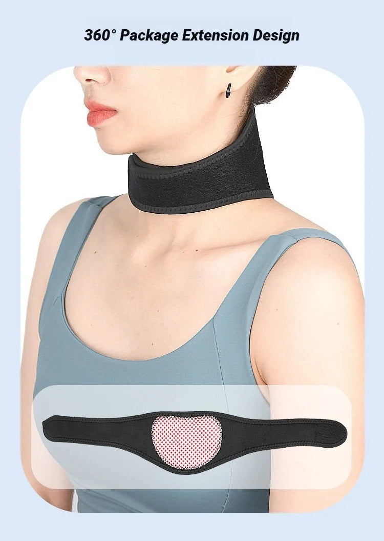1Pcs One Piece Tourmaline Self-Heating Pads Magnet Cervical Neck Care Collar Far Infrared Relaxation Magnetic Neckband Self-Heat