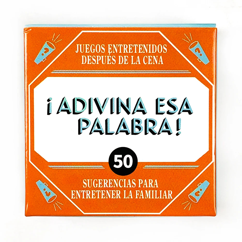 Spanish Mini Size Game Cards " Name That Word !" 50 Pcs Cards Game Family Gathering Card Game Camping Game