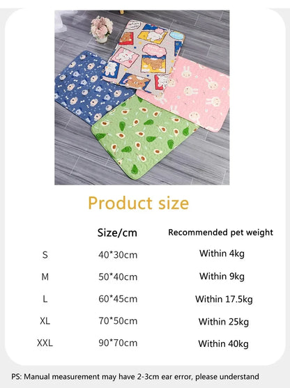 Summer Mat Pet Cooling Ice Blanket Mat Moisture Proof Dog Floor Sofa Cushion Skin Friendly Cat Sleep Breathable Pet Bed Covers