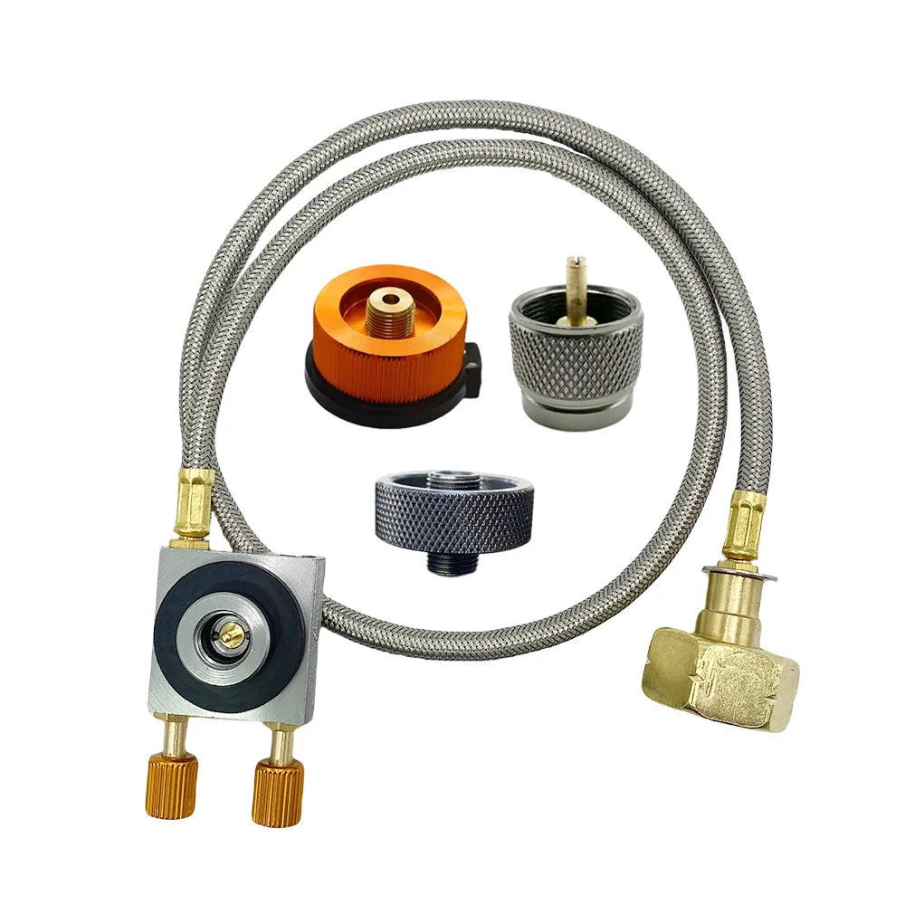 Europe Outdoor Cylinder Filling Adapter Gas Refill Adapter Gas Flat Cylinder Tank Coupler Adaptor With Pressure Relief Valve